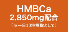 HMB / 2,850mg配合（※一日6粒摂取として）